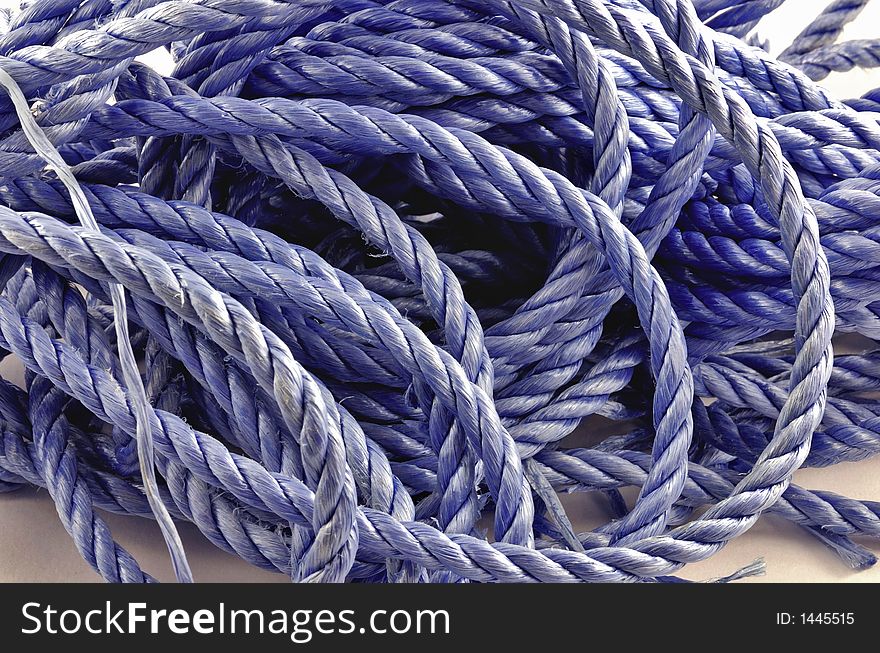 Blue rope from a boat