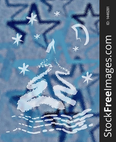 Christmas greeting card with abstract background