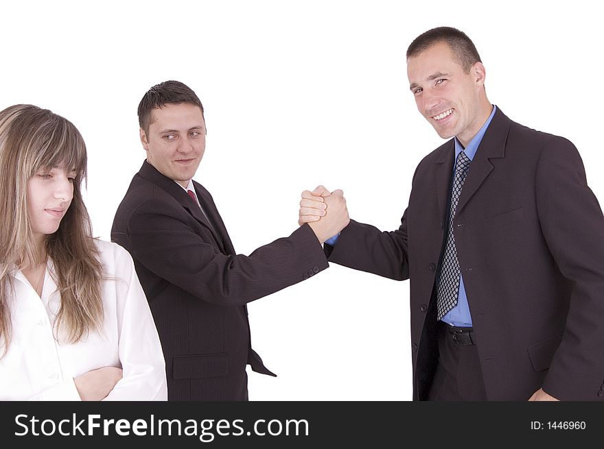 Photo of a three young business people. Photo of a three young business people...