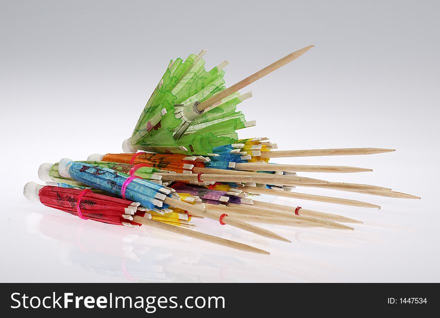 Photo of Various Color Cocktail Umbrellas