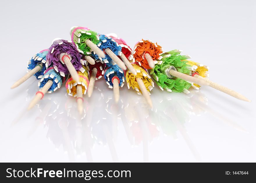 Photo of Various Color Cocktail Umbrellas