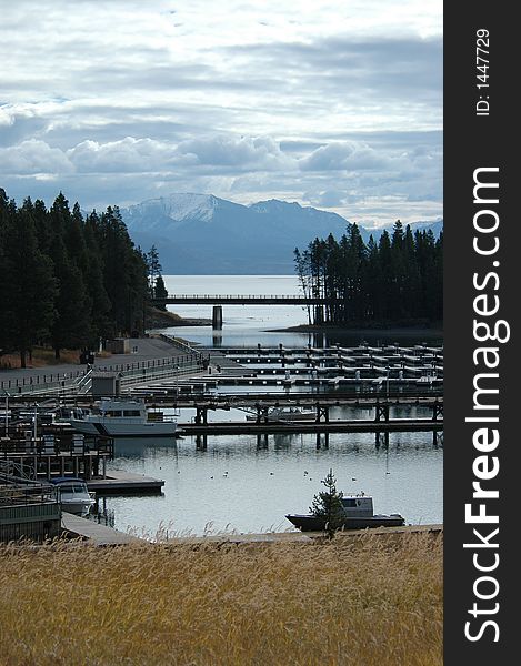 Boat docks in Yellowstone National Park. Boat docks in Yellowstone National Park