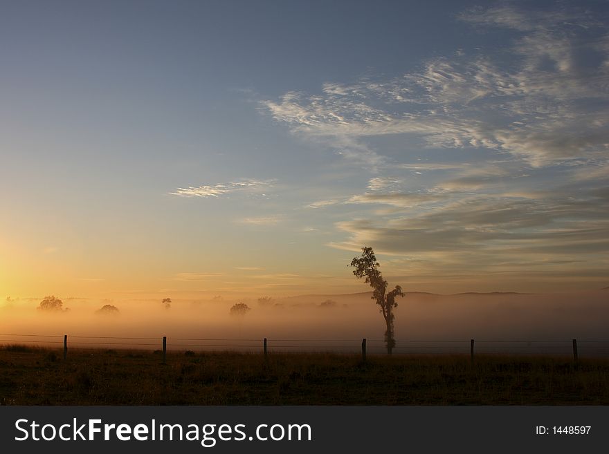 Sunrise near Ipswich in Queensland