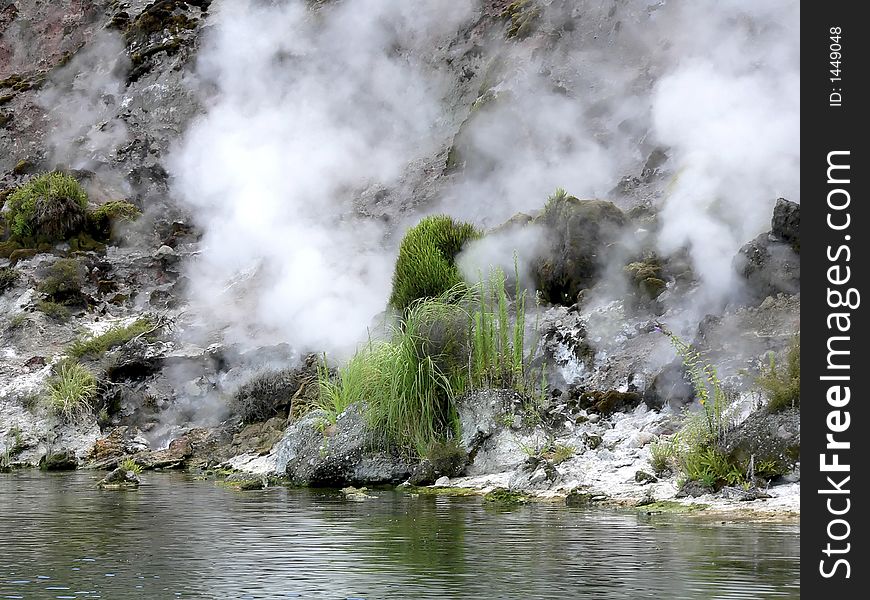 Shore steaming of Heat and encouraging growth of unique vegetation. Shore steaming of Heat and encouraging growth of unique vegetation