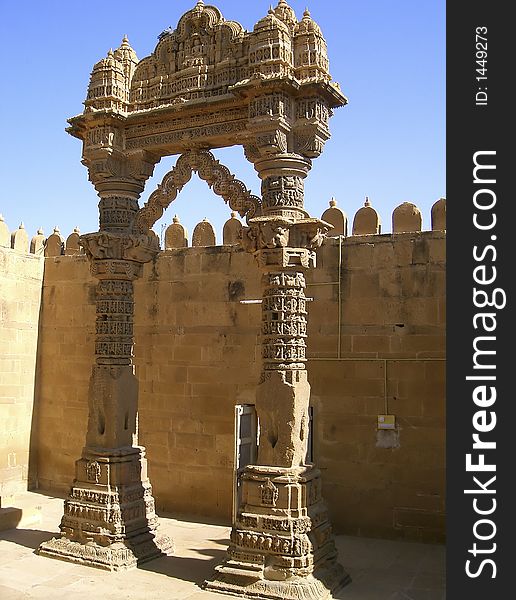 Gateway in a Jain Temple. Gateway in a Jain Temple