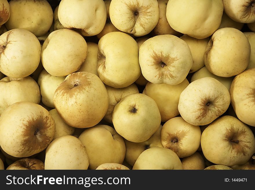 Yellow farmer's apples as a pattern