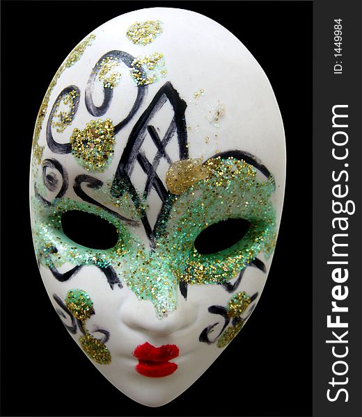 Mask on black background. Contains clipping path.