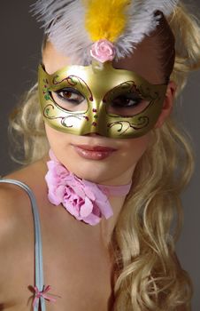 Woman In Carnival Mask Royalty Free Stock Photography Woman In Carnival Mask Royalty Free Stock Photography