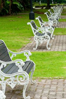 Benches In A Park Stock Photography