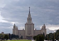 Main Building Of Moscow State University, Moscow, Royalty Free Stock Photo Main Building Of Moscow State University, Moscow, Royalty Free Stock Photo