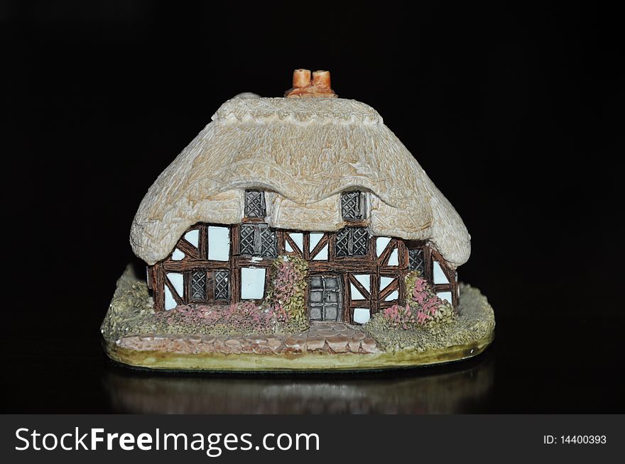 House on black background - miniature model. House on black background - miniature model
