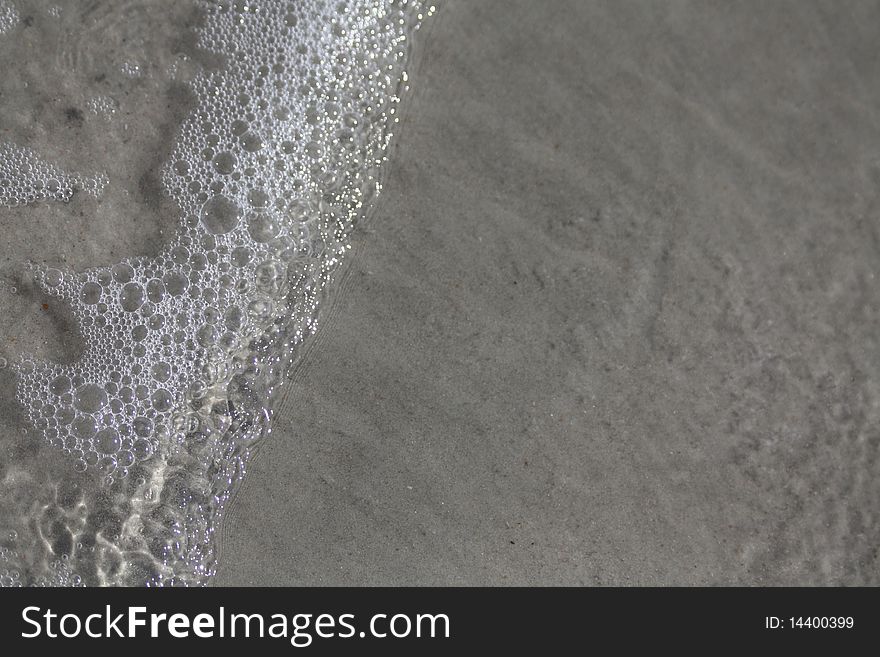 Wave Moving On Beach