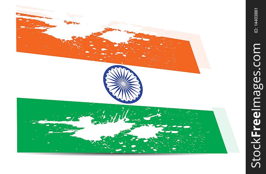 Abstract grunge indian orange and  green flag flags countries country. Abstract grunge indian orange and  green flag flags countries country