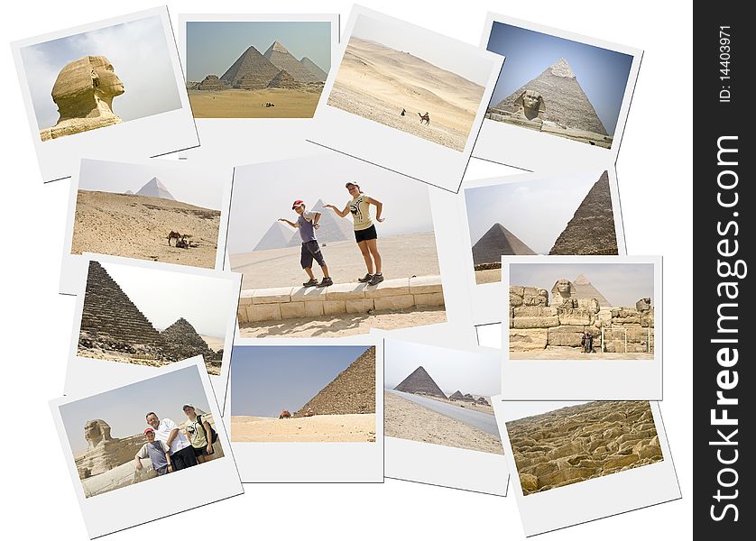 Collage of the photos off the giza Pyramids. Collage of the photos off the giza Pyramids.