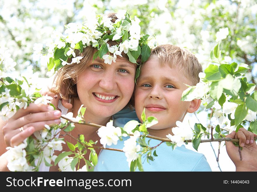 Beautiful Happy Mother With Her Son