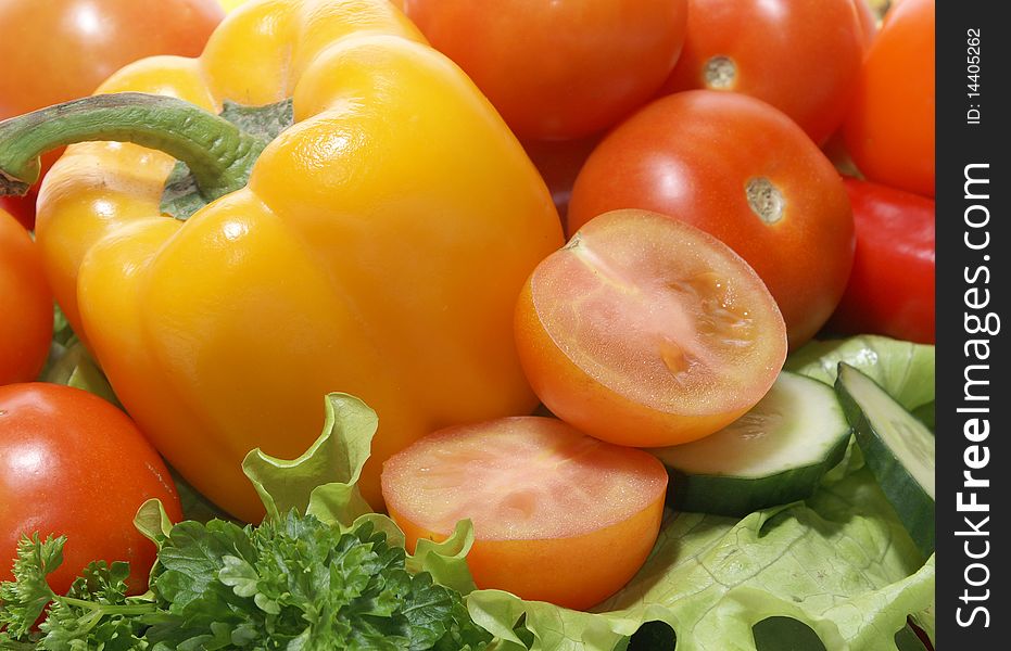 A lot of different juicy and tasty vegetables making your life healthy.
