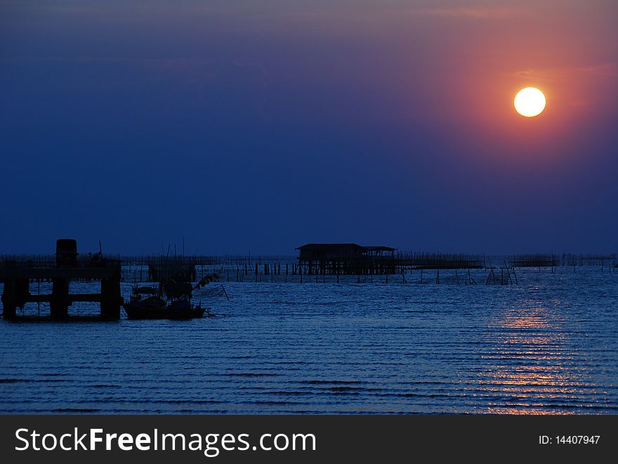 Pattaya sea in dark mood