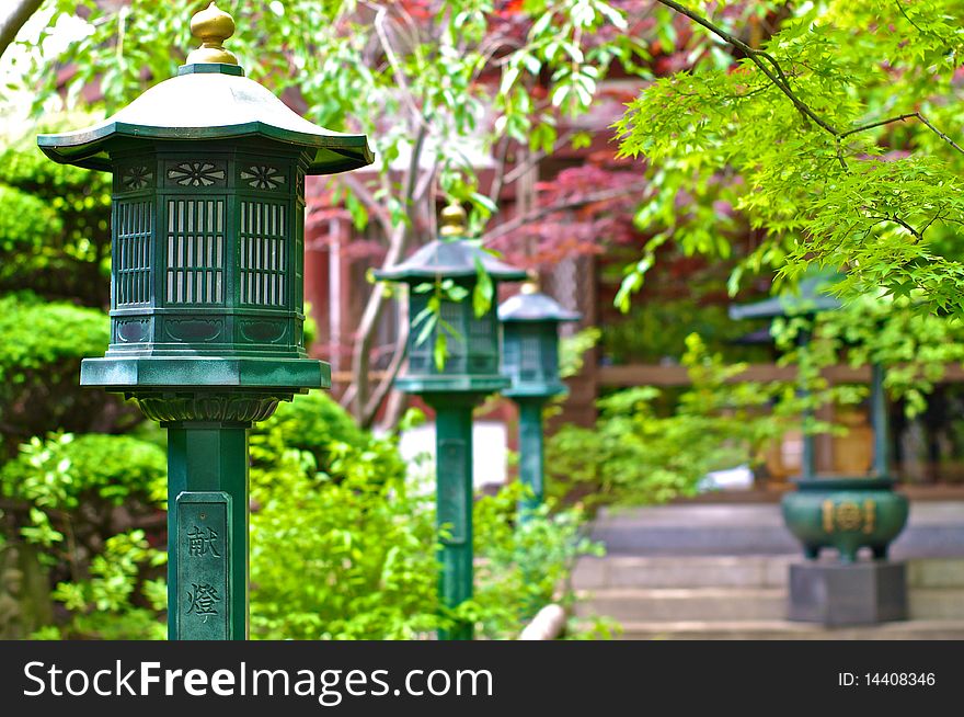 Lanterns in a Shinto Temple