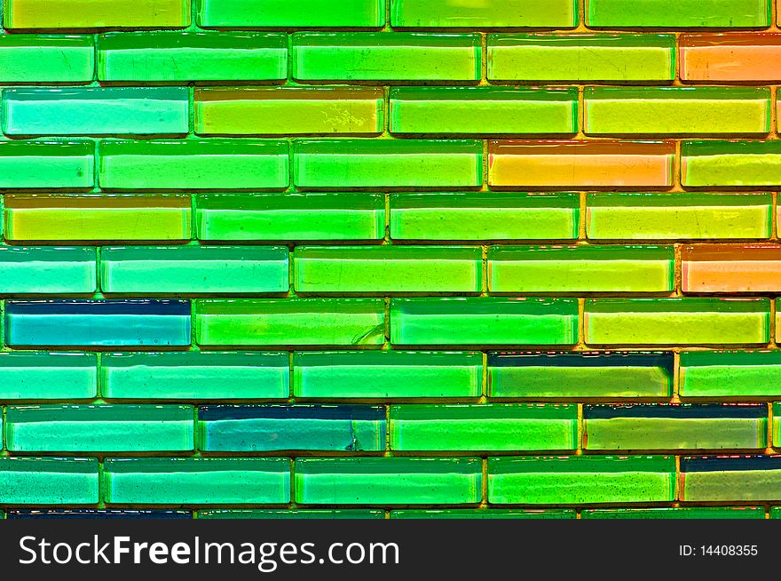 A colorful, abstract wall with semi-transparent tiles. A colorful, abstract wall with semi-transparent tiles