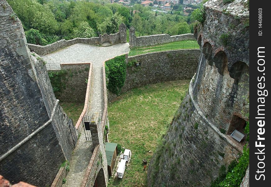 The fortress of sarzanello a old castle in sarzana italy