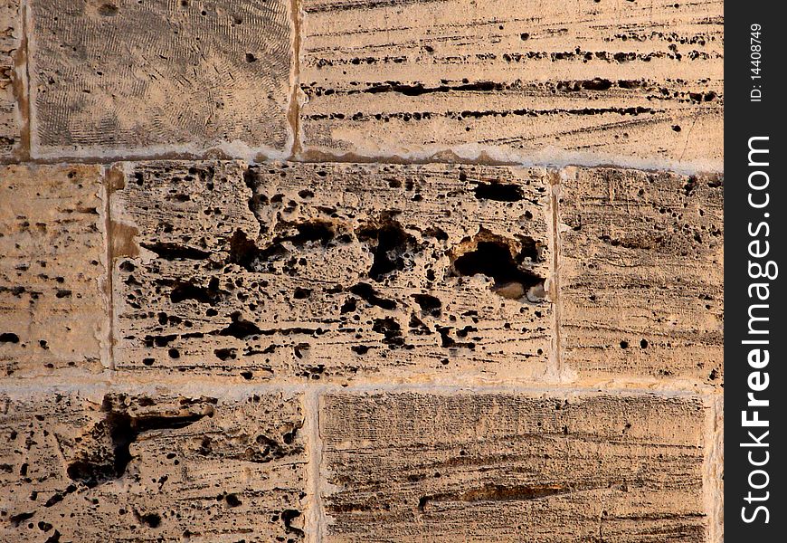 Pigeons' nests inside the wall of a Historic building (Qaitbay citadel- Alexandria- Egypt). Pigeons' nests inside the wall of a Historic building (Qaitbay citadel- Alexandria- Egypt)