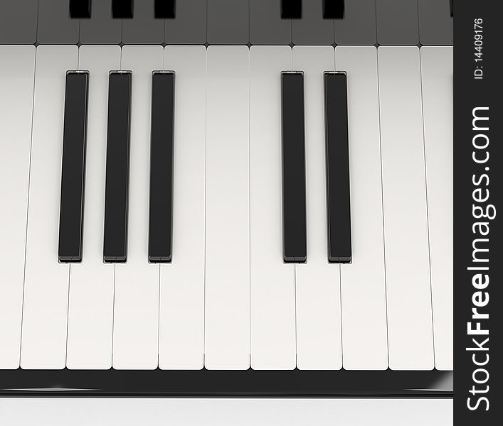 Piano Keyboard black and white