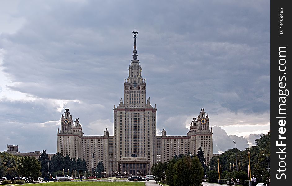 Main Building Of Moscow State University, Moscow,