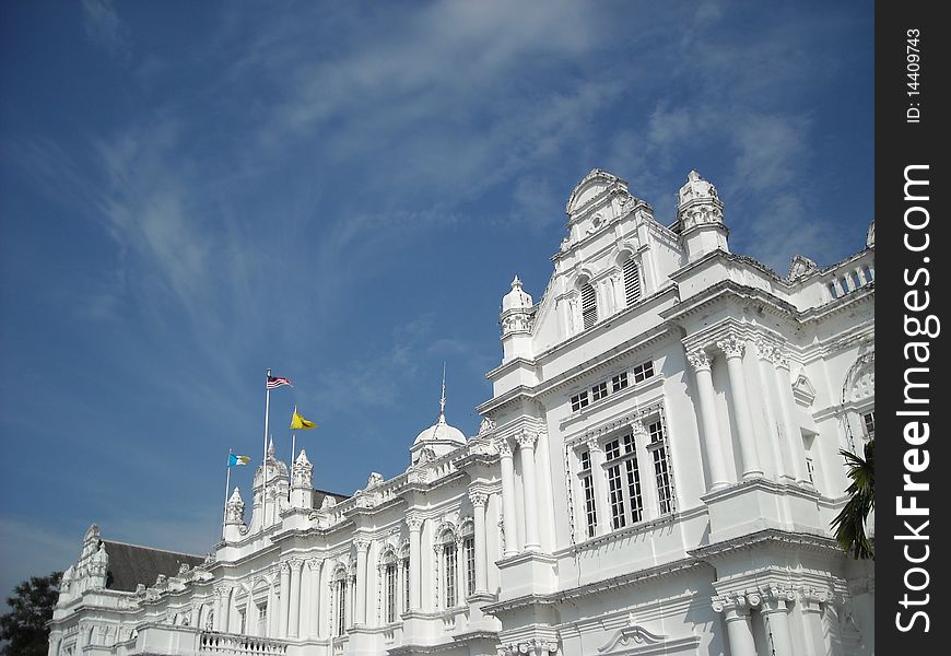 Old building and blue sky