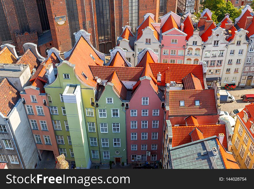 Gdansk. Gdansk. Aerial View Of The City.