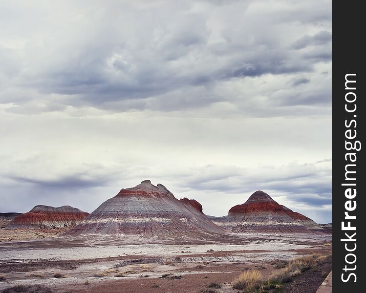 Mountains in the Painted Desert, Petrified Forest National Park,Arizona, USA. Mountains in the Painted Desert, Petrified Forest National Park,Arizona, USA