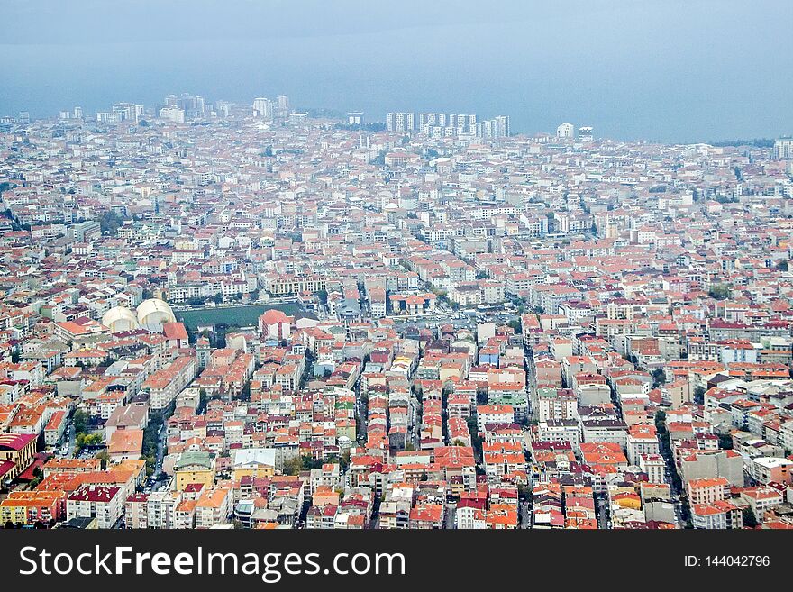 Aerial view of buildings in istanbul