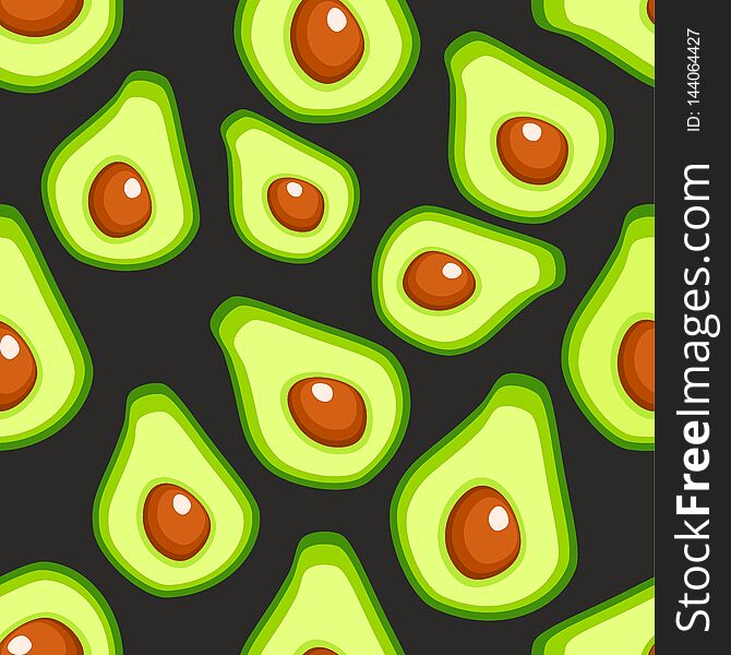 Avocado seamless pattern for print