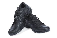 Black Leather Sport Shoes Stock Photography Black Leather Sport Shoes Stock Photography