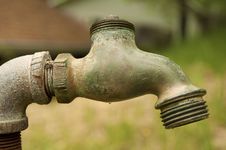 Rusty Old Pipe And Spigot Royalty Free Stock Photos Rusty Old Pipe And Spigot Royalty Free Stock Photos