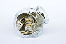 Jar Of Coins Royalty Free Stock Photography Jar Of Coins Royalty Free Stock Photography
