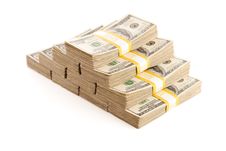 Stacks Of One Hundred Dollar Bills Isolated Stock Photos Stacks Of One Hundred Dollar Bills Isolated Stock Photos