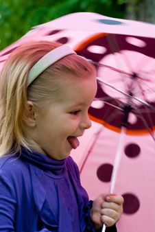 Girl With Umbrella Royalty Free Stock Photo Girl With Umbrella Royalty Free Stock Photo
