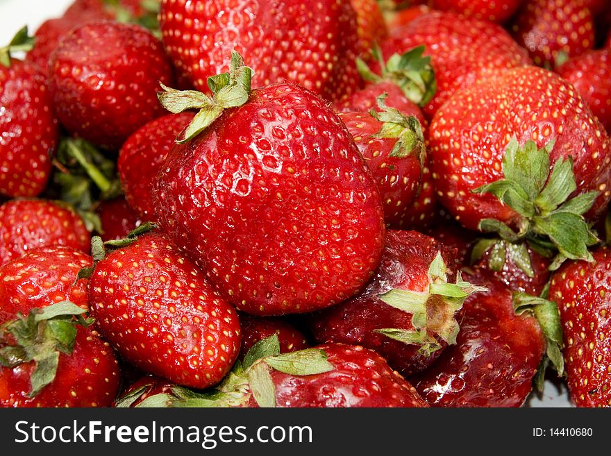 Horizontal image of berries of a strawberry. Horizontal image of berries of a strawberry