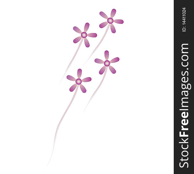 Orchids illustration like moving flowers