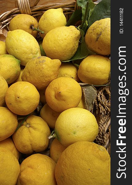 Nice lemons at market place