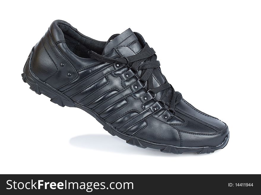 Black Leather Sport Shoe