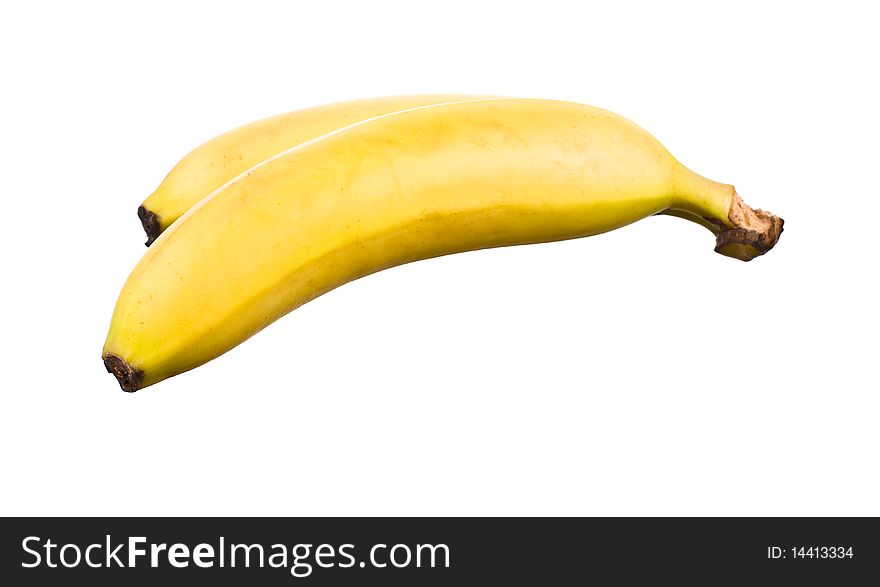 Ripe banana isolated on white