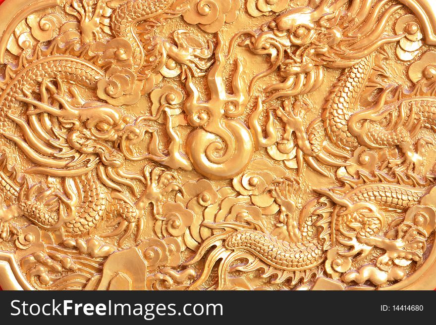 Dragon wall of traditional China style