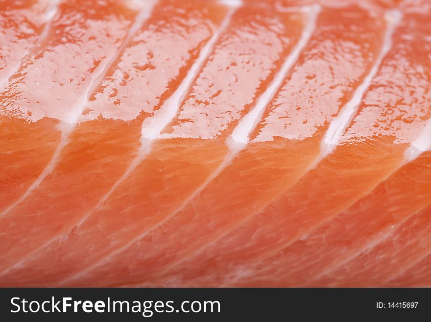 Red raw salmon fish food. Red raw salmon fish food