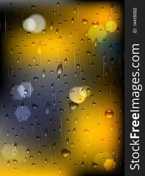 Vector illustration of rain drops on window (eps 10). Vector illustration of rain drops on window (eps 10)