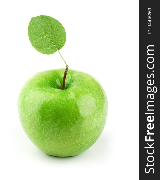 Green apple isolated over white