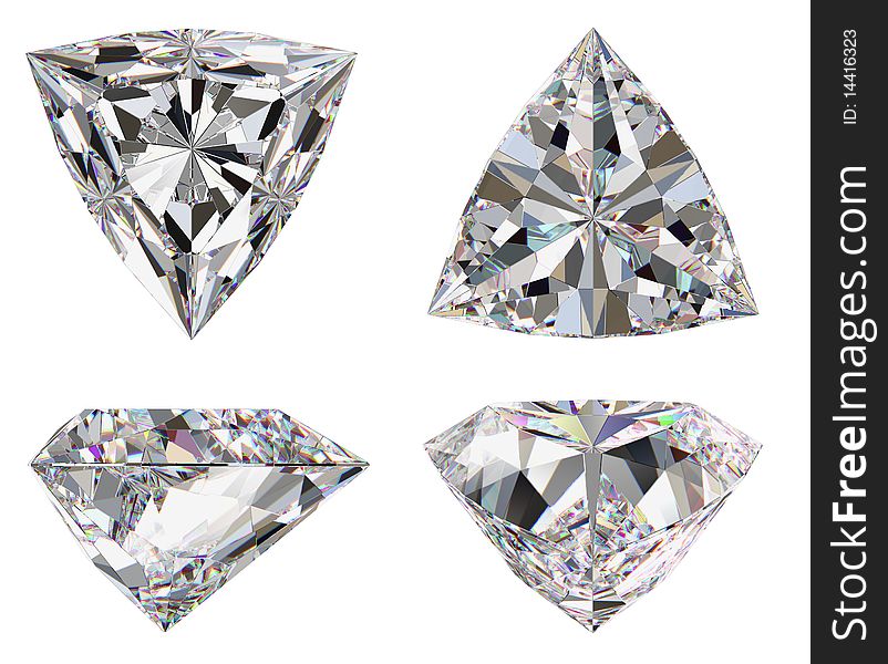 Diamond Three Star Isolated