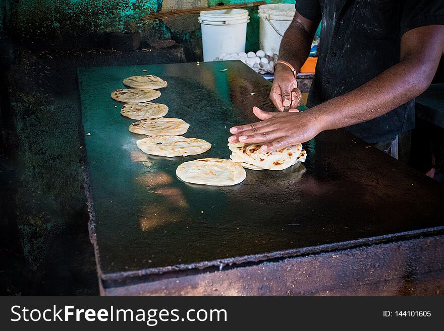 Traditional street food vendor