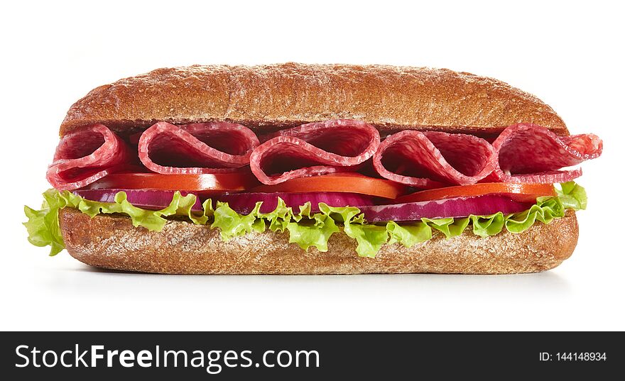 Sandwich on white background