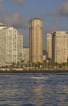 Waikiki Buildings Stock Photos